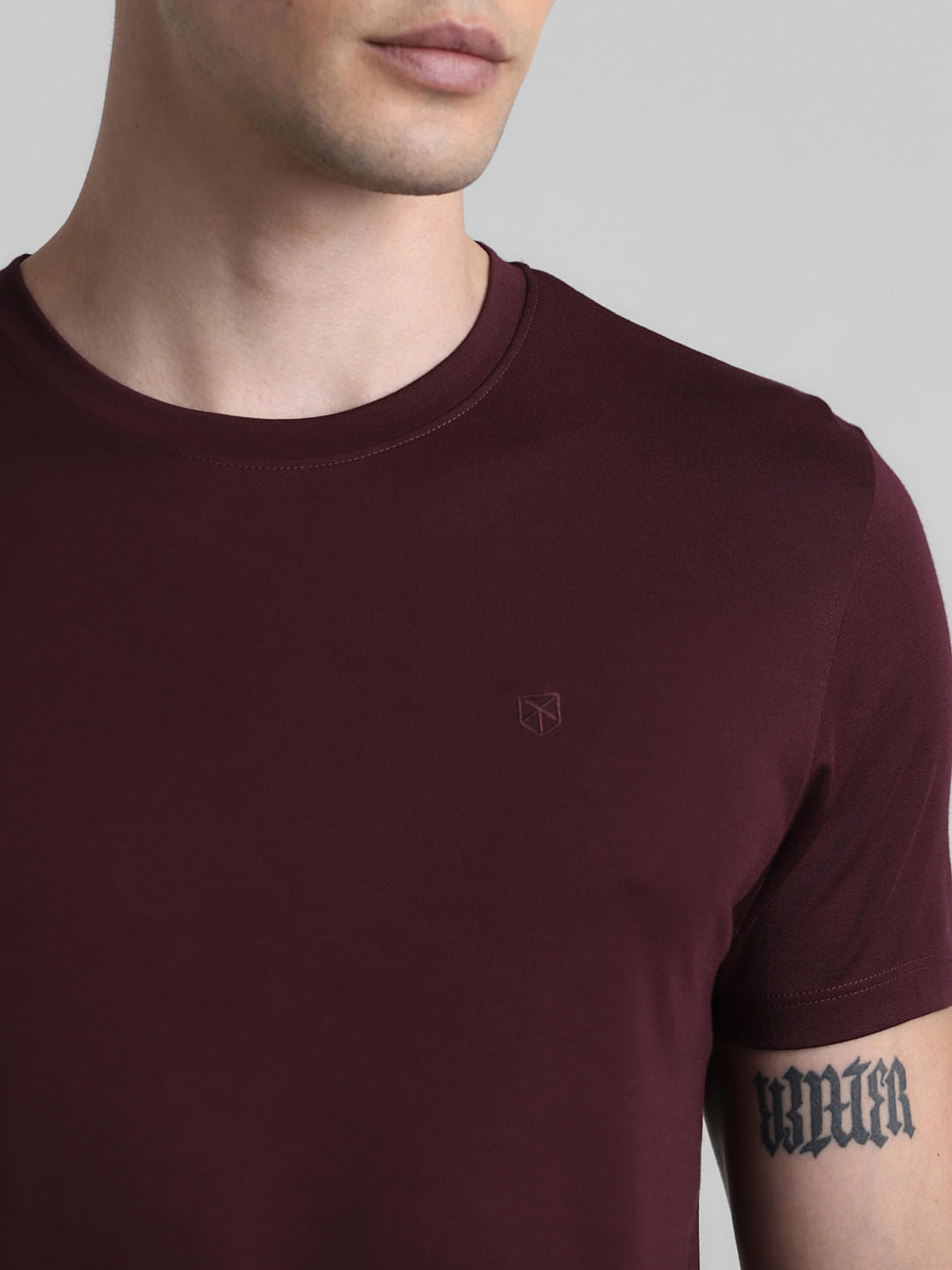 Maroon Crew Neck T-shirt