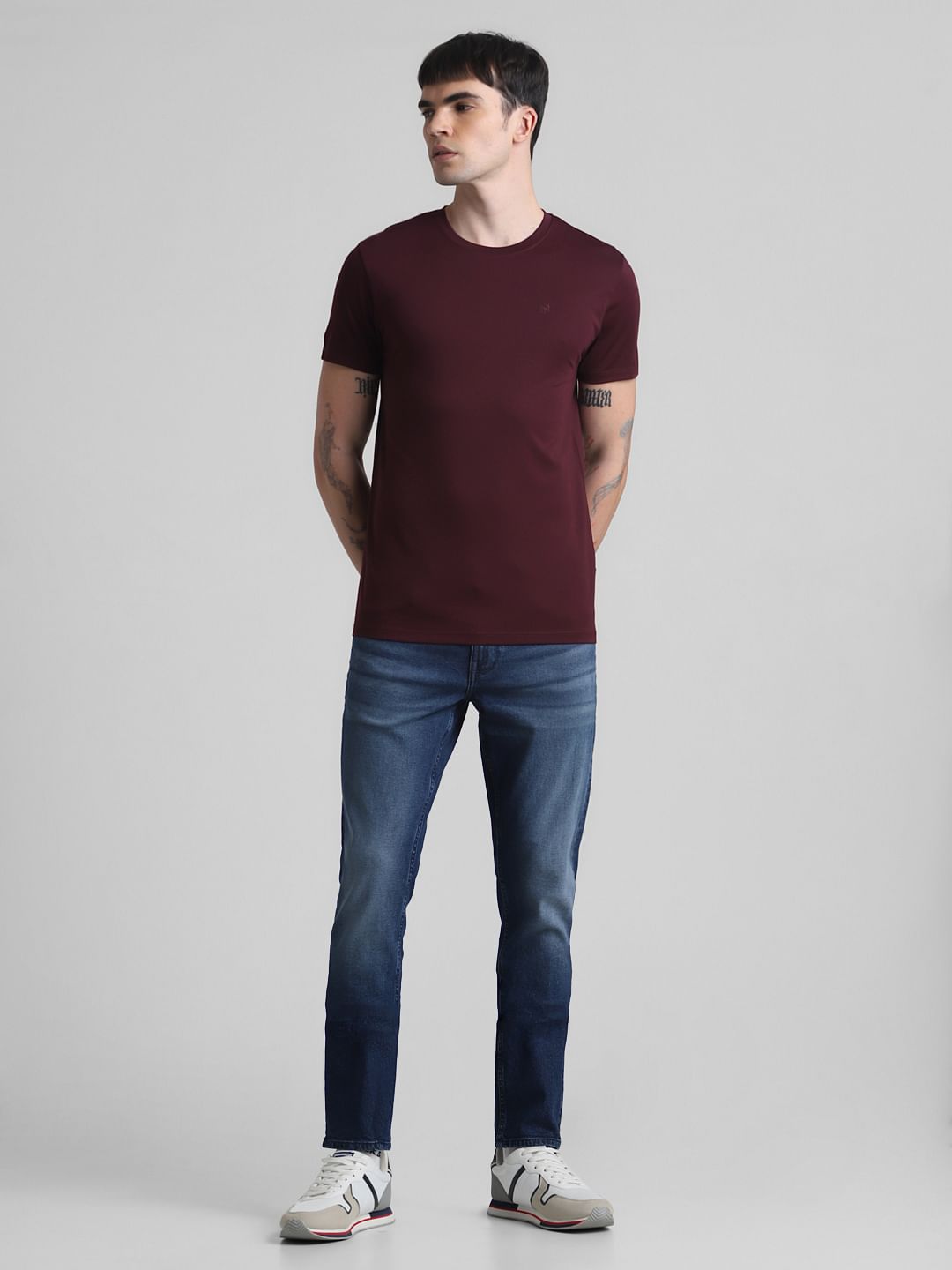 Maroon Crew Neck T-shirt