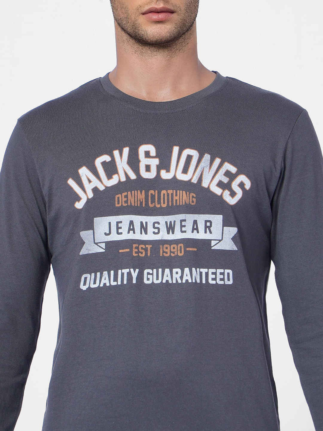 Black Logo Print Crew Neck T-shirt