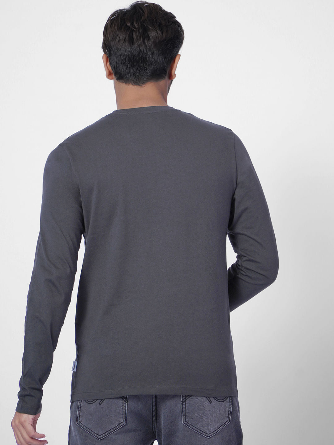 Black Logo Print Crew Neck T-shirt