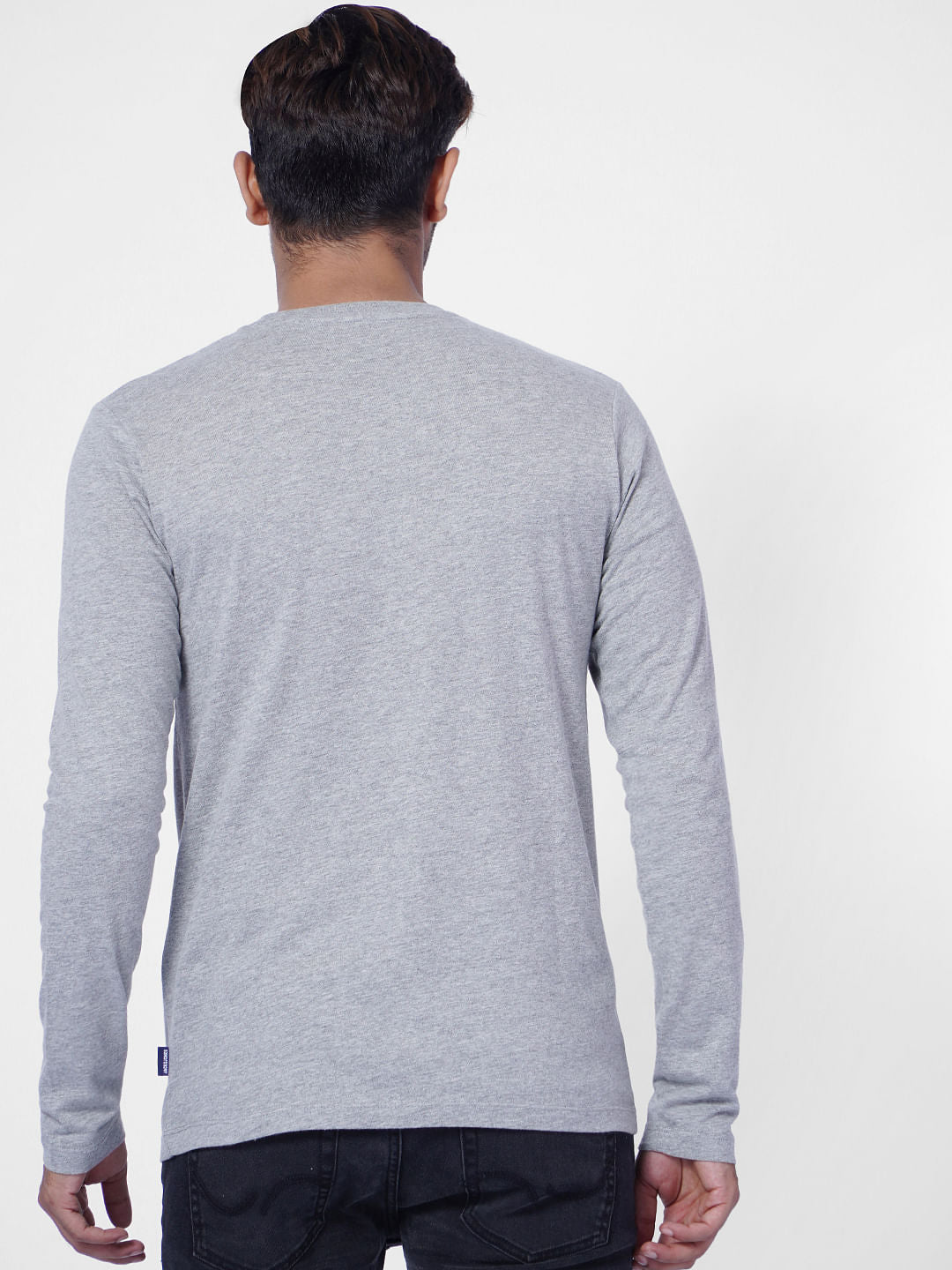 Light Grey Graphic Print Crew Neck T-shirt