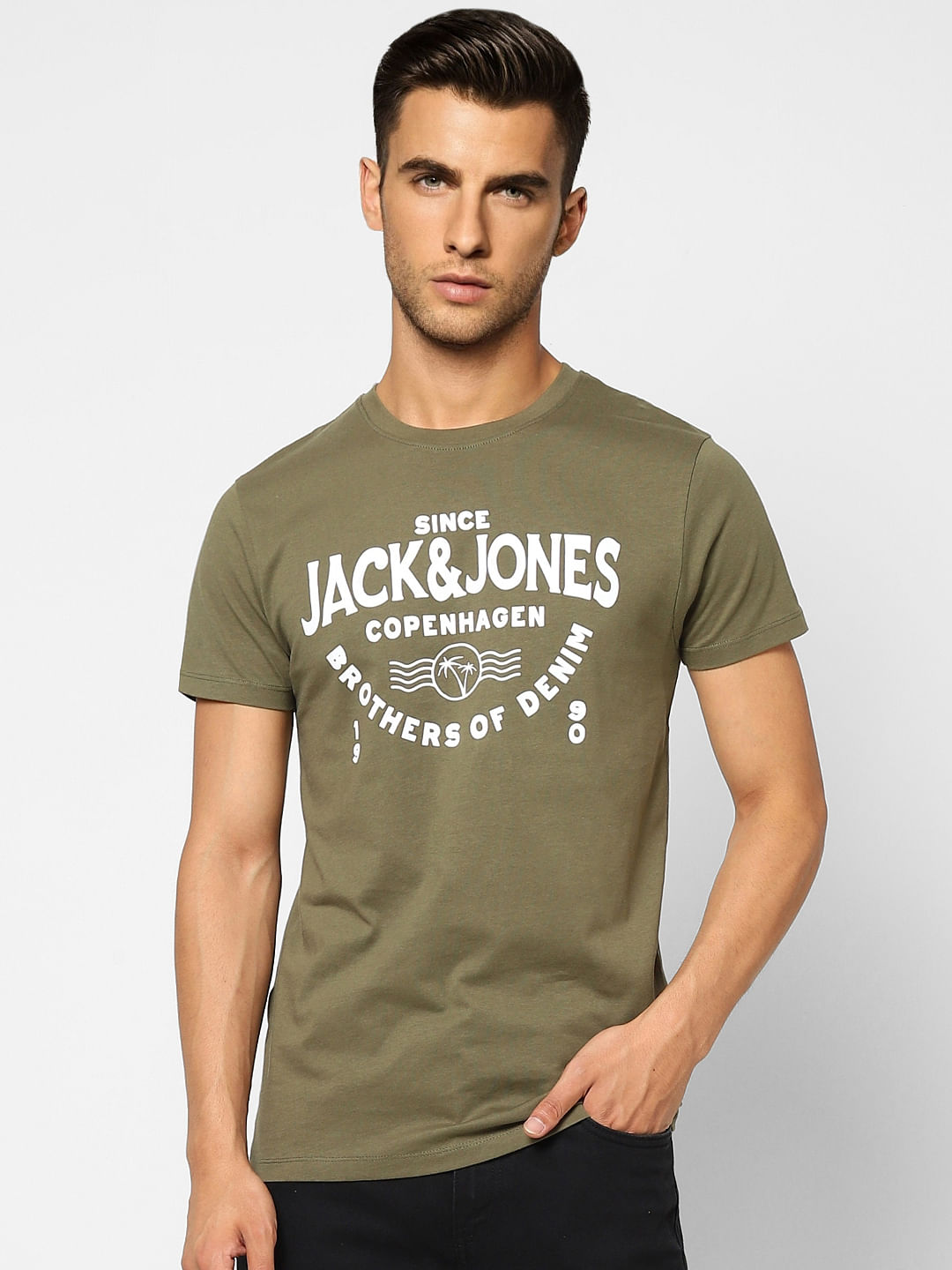 Olive Crew Neck T-shirt