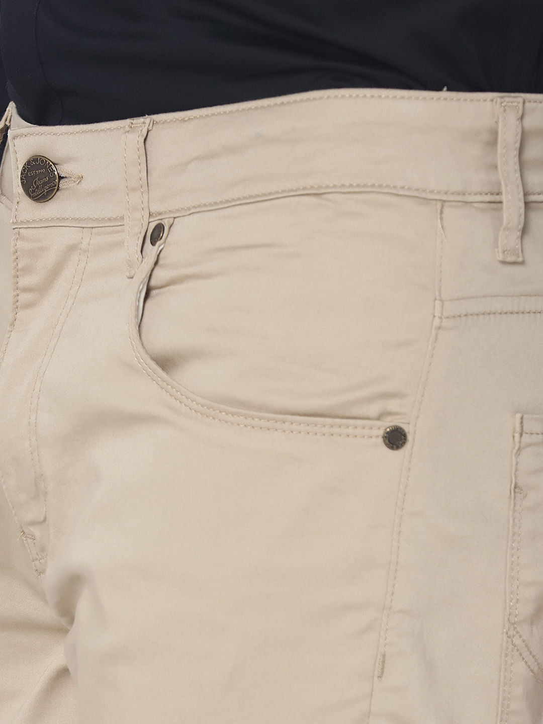 Beige Slim Fit Pants