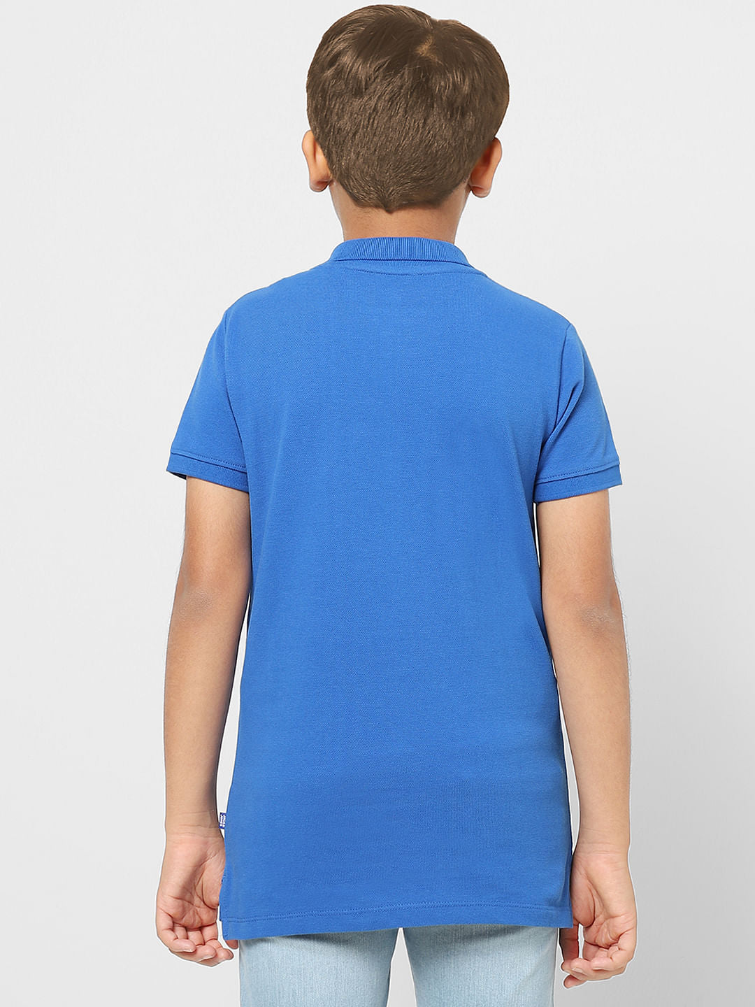 Boys Blue Polo Neck T-shirt