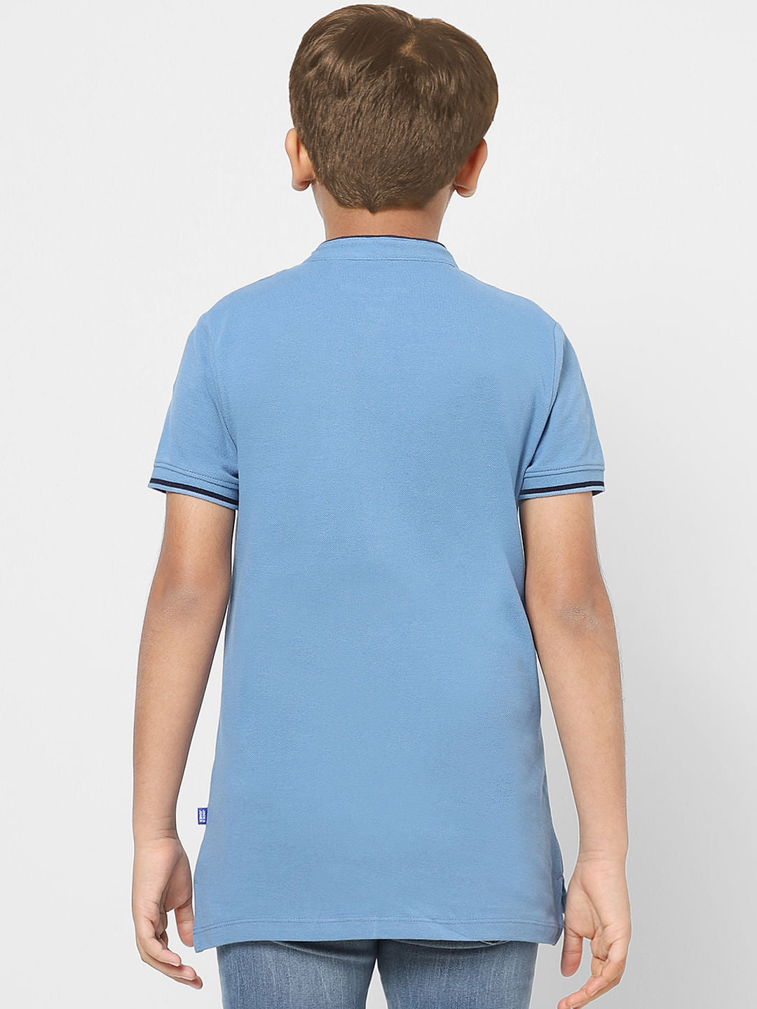 Boys Blue Polo Neck T-shirt