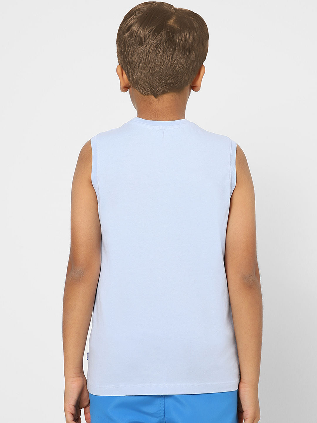 Boys Blue Graphic Print Crew Neck T-shirt