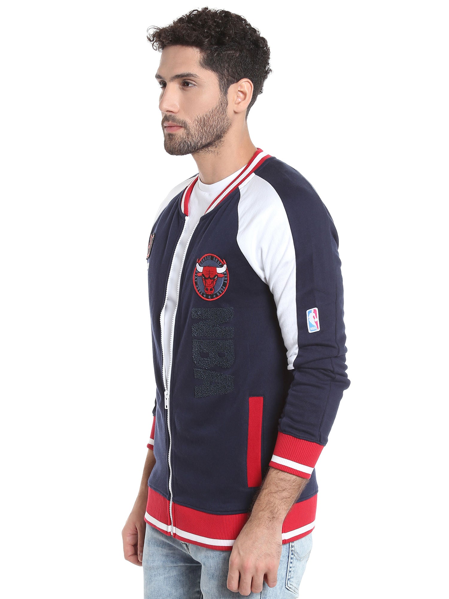 Blue Colourblocked Sweatshirt