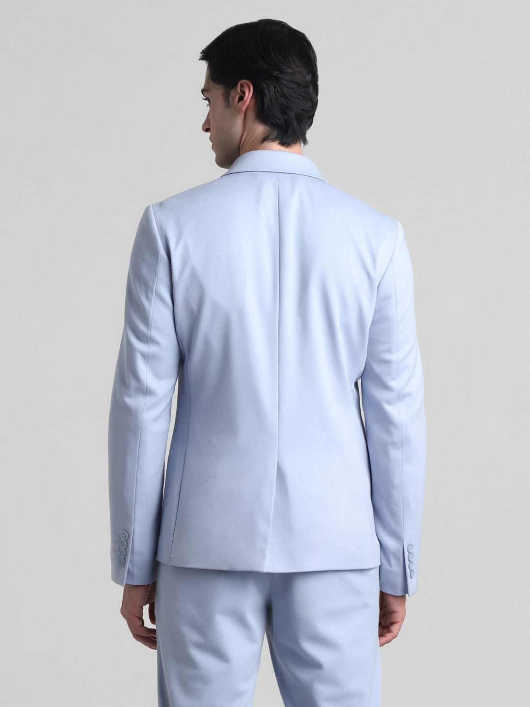 Light Blue Knitted Co-ord Set Blazer