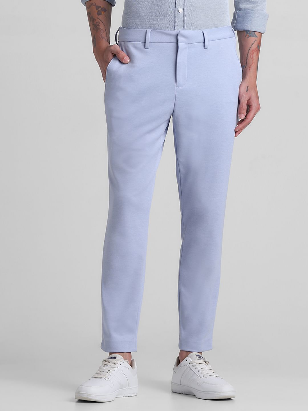 Light Blue Knitted Co-ord Set Trousers