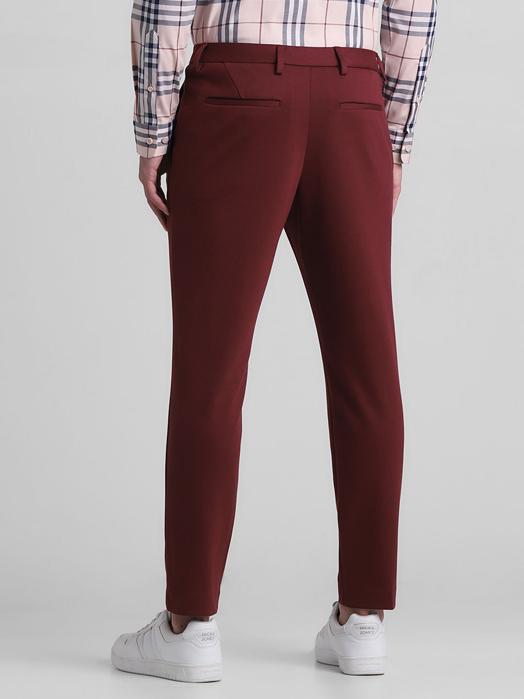 Maroon Knitted Co-ord Set Trousers