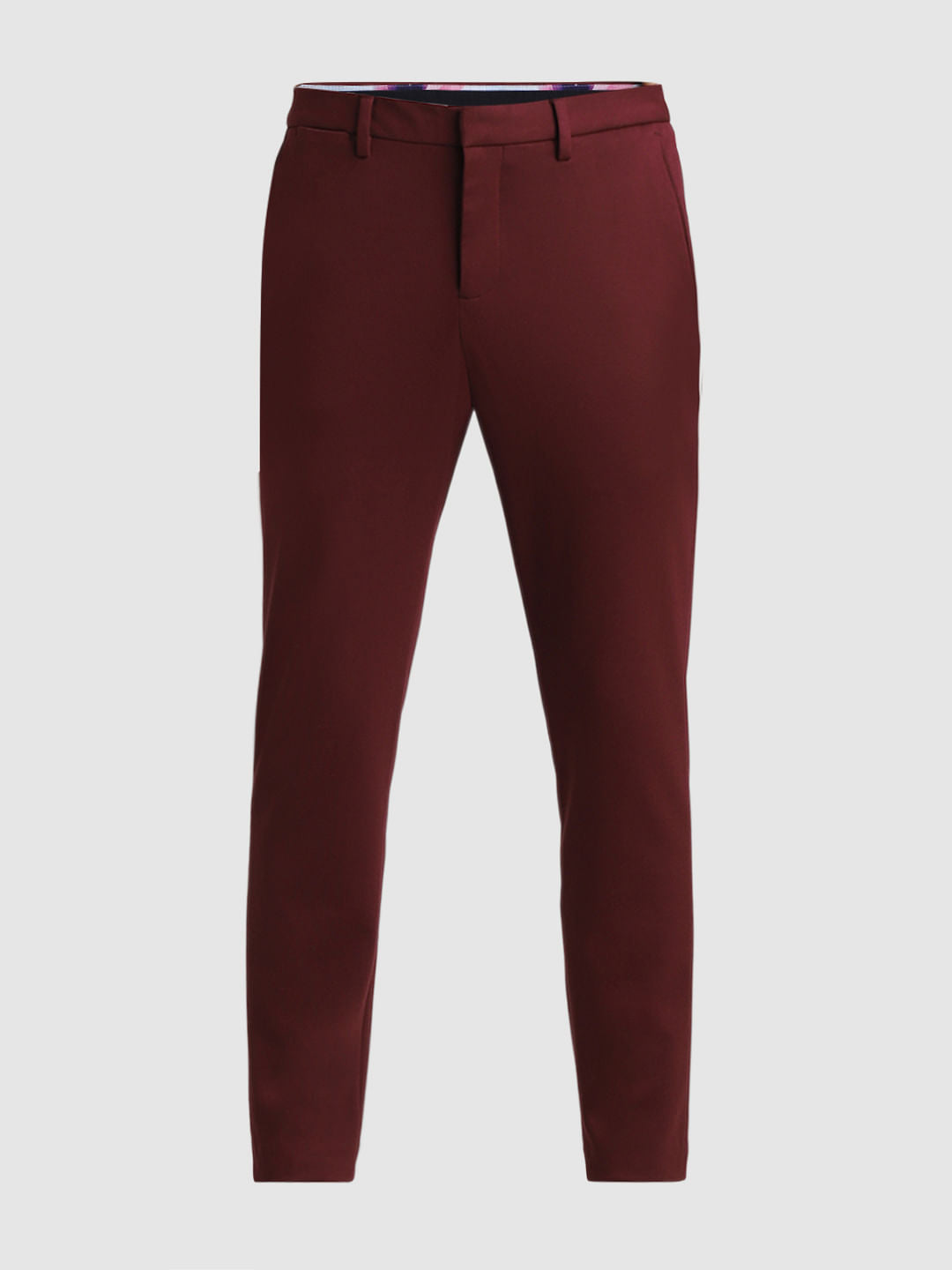 Maroon Knitted Co-ord Set Trousers