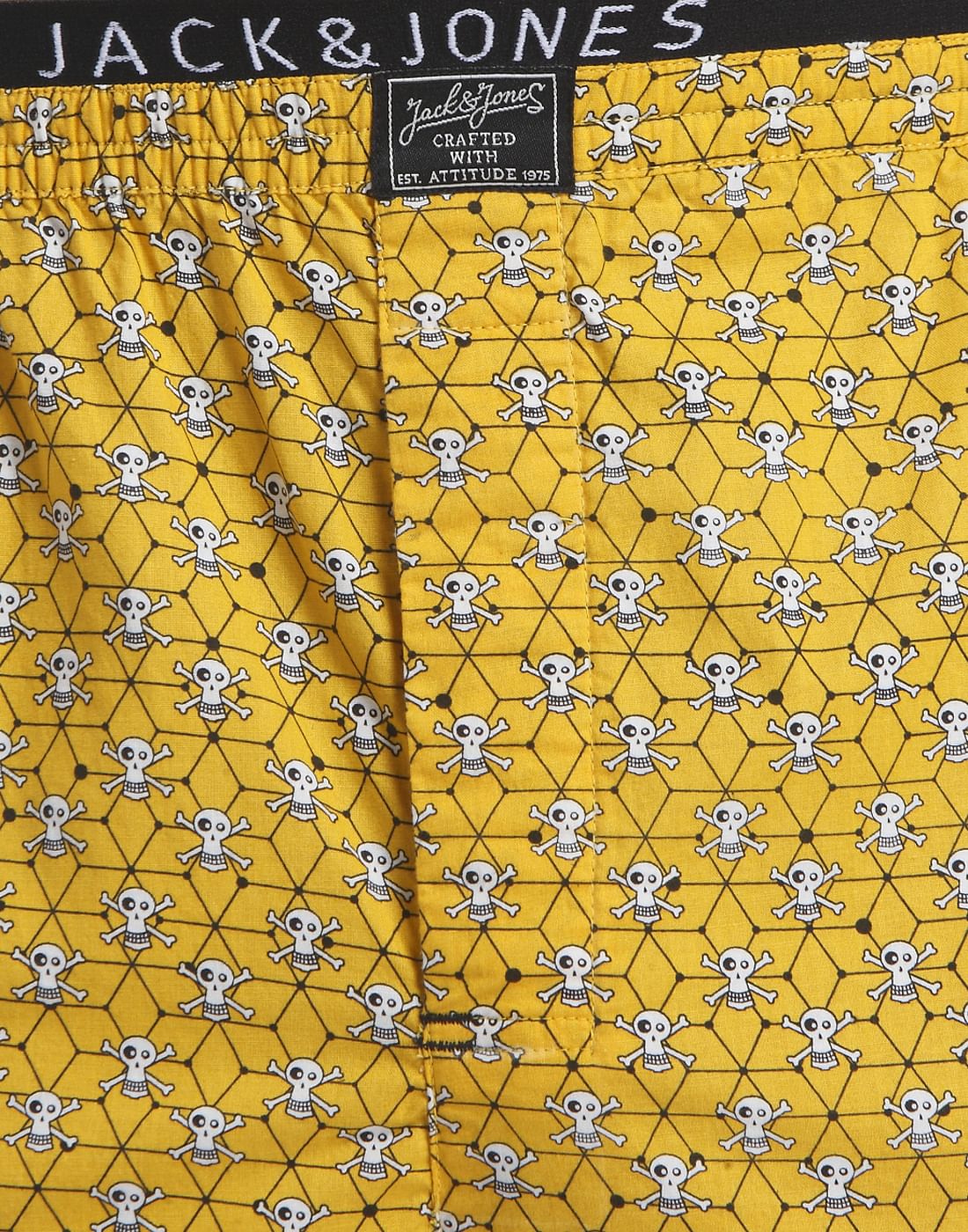 Orange All Over Skull Print Boxer