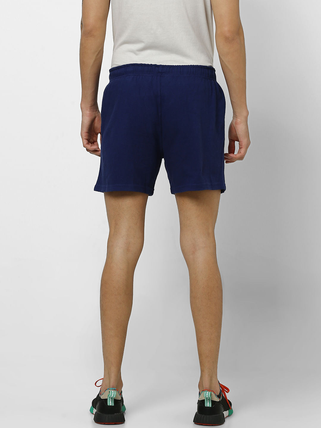 Blue Mid Rise Sweatshorts