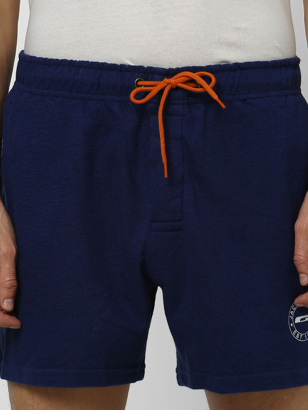 Blue Mid Rise Sweatshorts