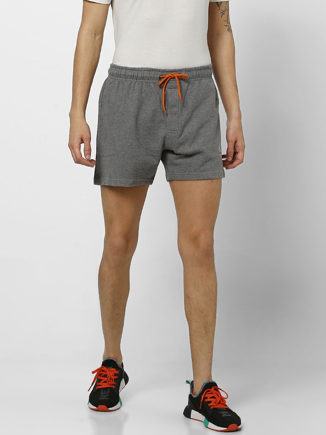 Grey Mid Rise Sweatshorts