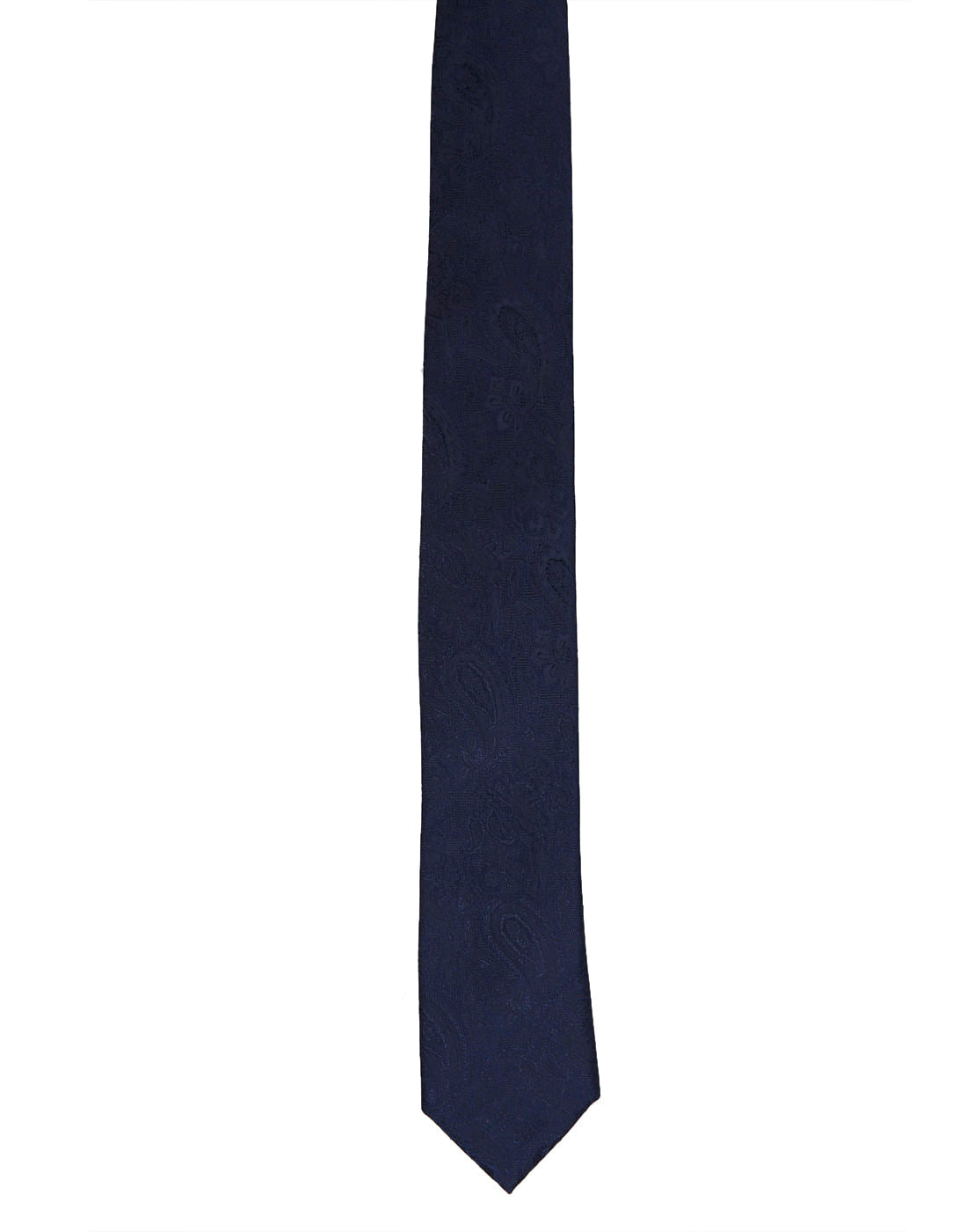 Navy Blue Self Design Tie