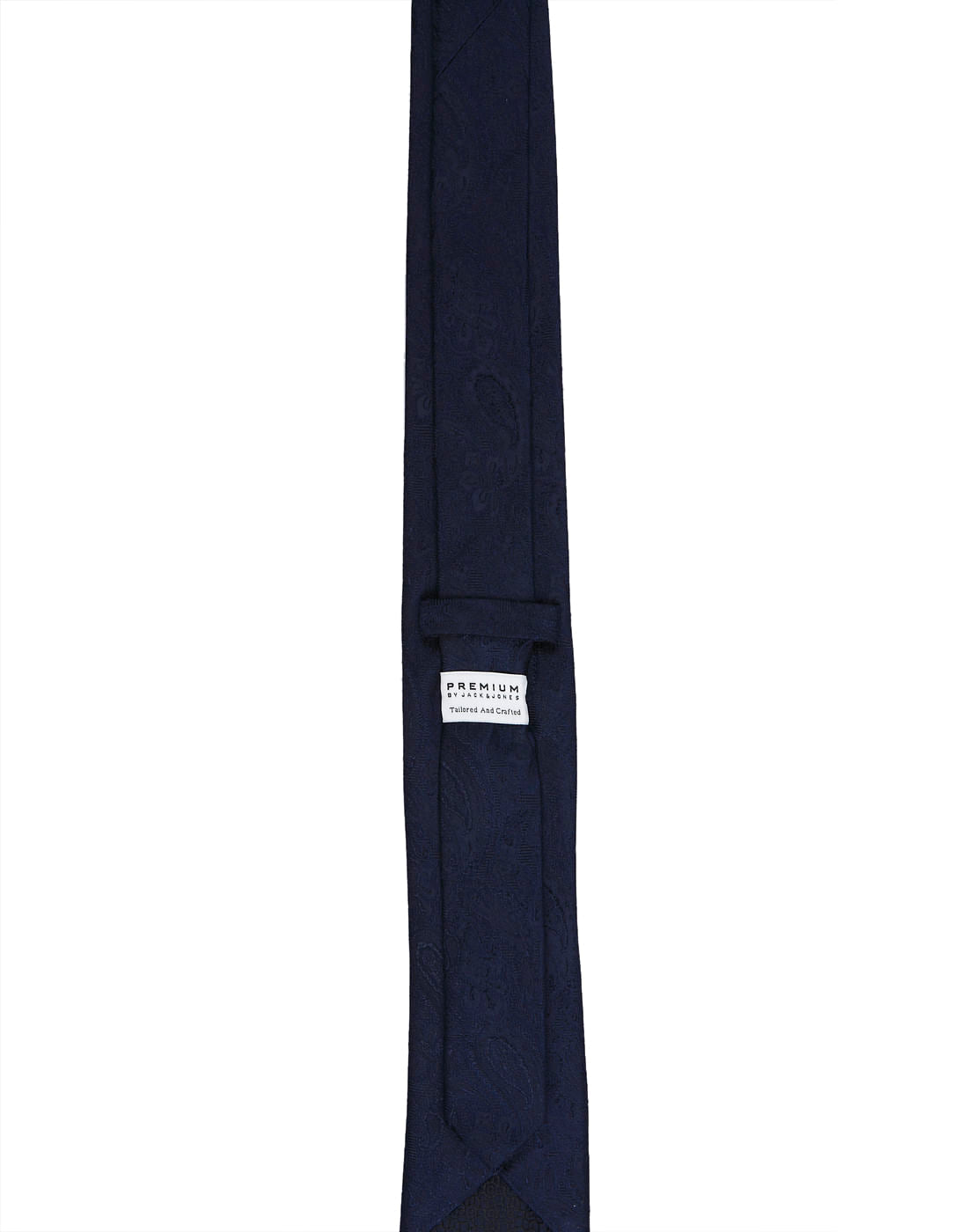 Navy Blue Self Design Tie