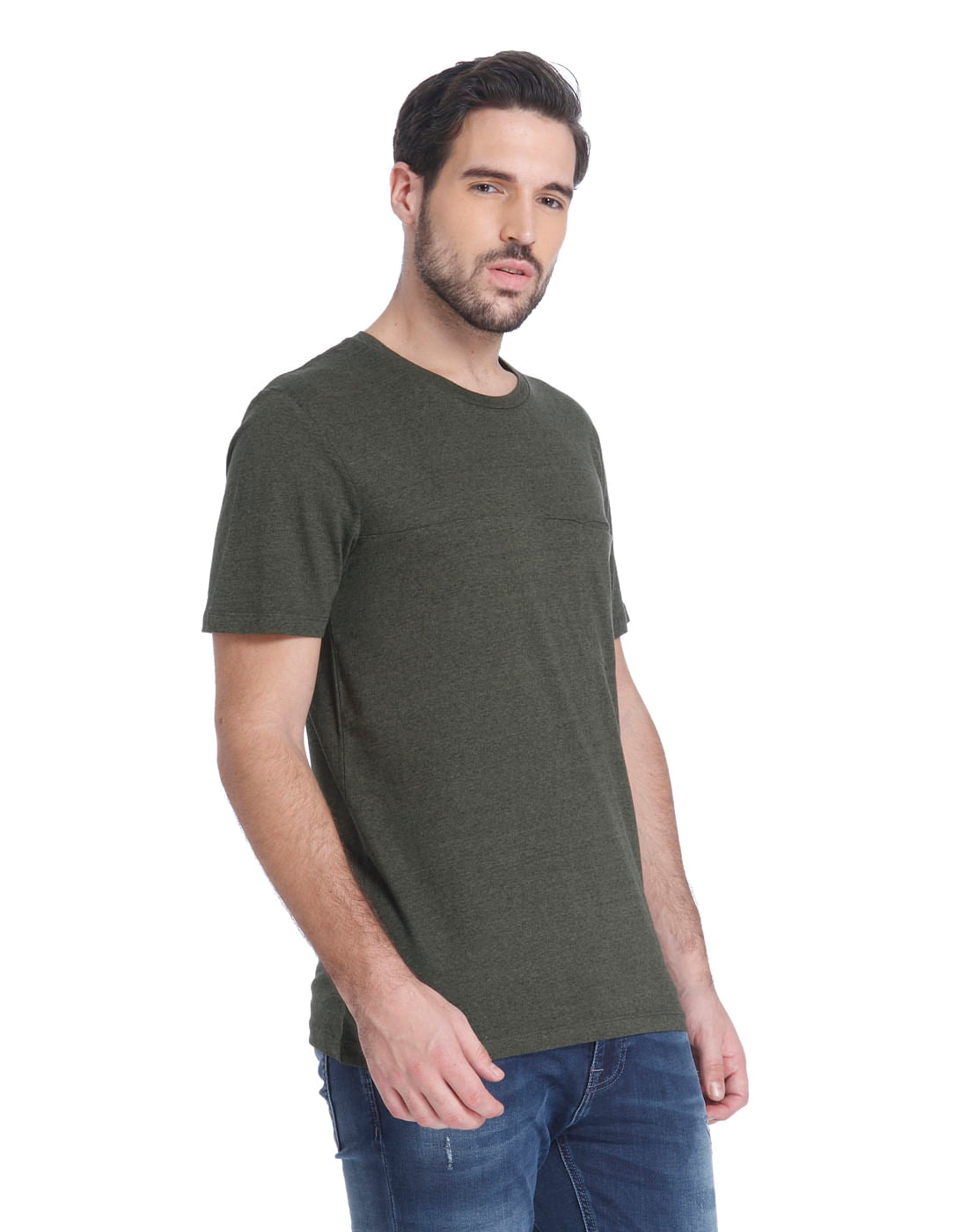 Dark Green Crew Neck T-shirt