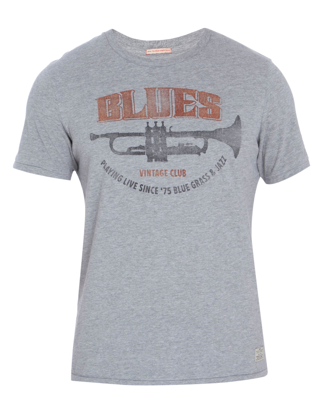 Grey Text Print Crew Neck T-shirt