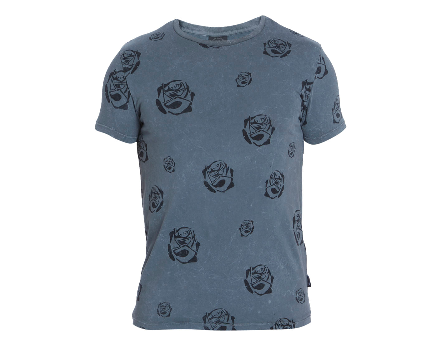 Grey Graphic Print Crew Neck T-shirt