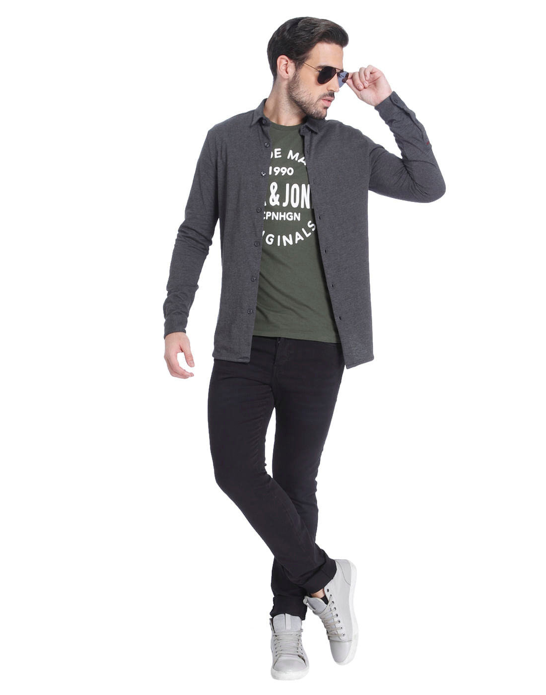 Grey Full Sleeves Shirt