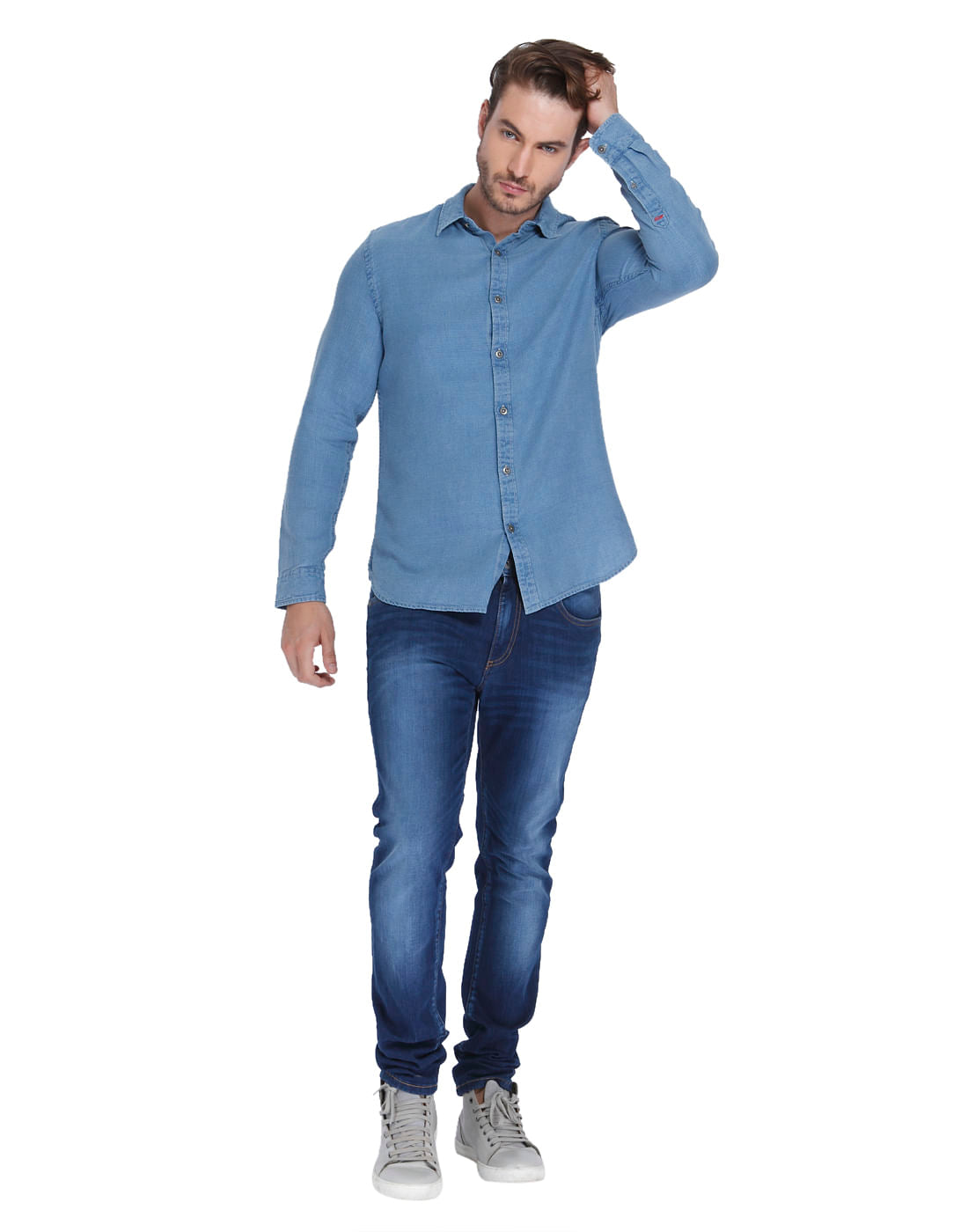 Blue Full Sleeves Shirt