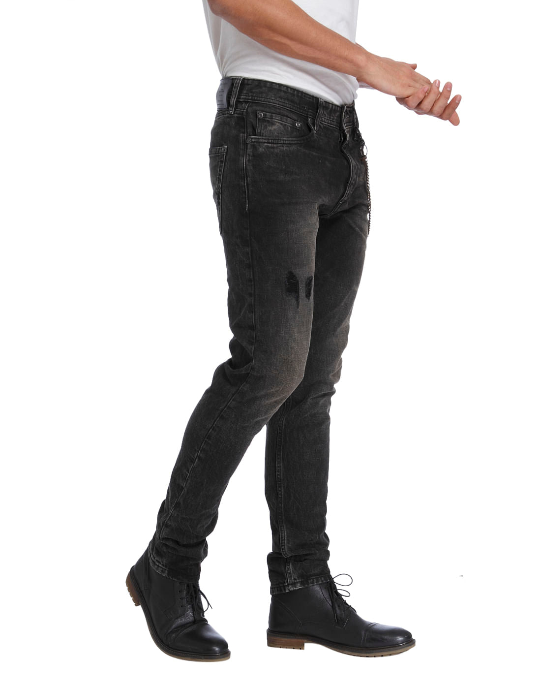 Dark Grey Mid Rise Erik Anti-Fit Jeans