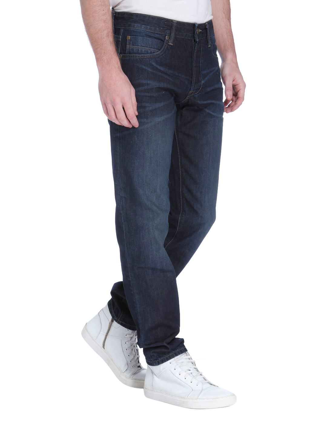 Blue Mid Rise Mike Comfort Fit Jeans