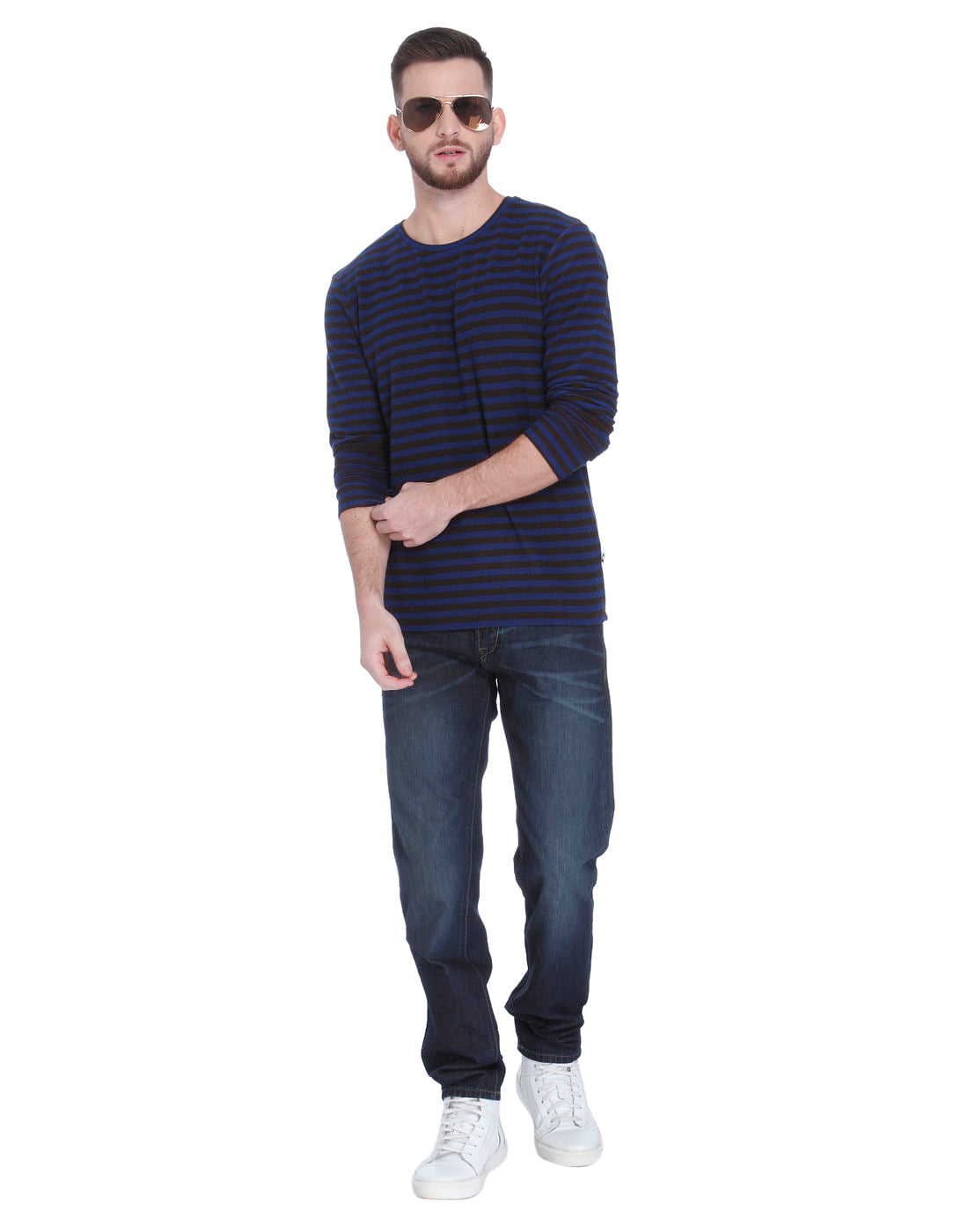 Blue Mid Rise Mike Comfort Fit Jeans
