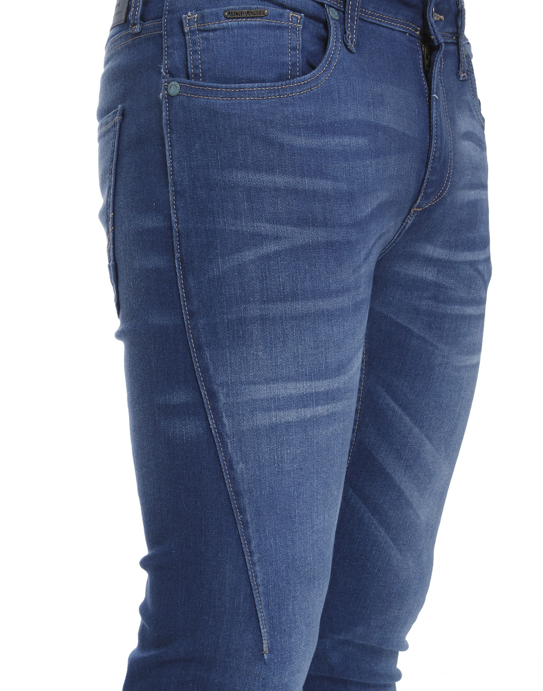 Blue Mid Rise Ben Washed Skinny Jeans