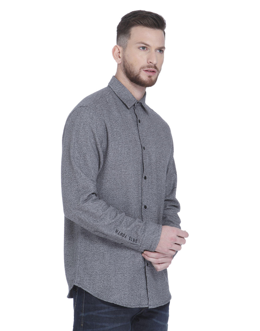 Grey Full Sleeves Shirt