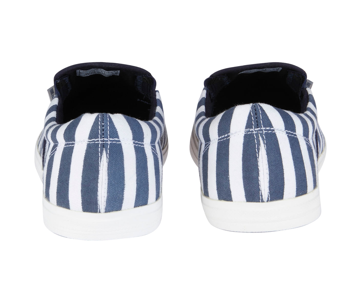 Blue Striped Slip Ons