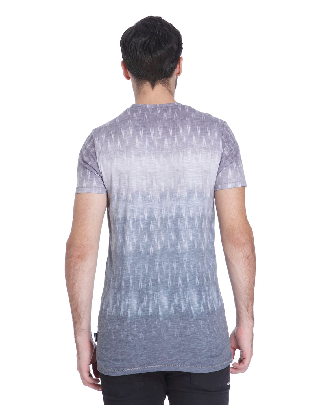 Light Grey All Over Print Crew Neck T-shirt