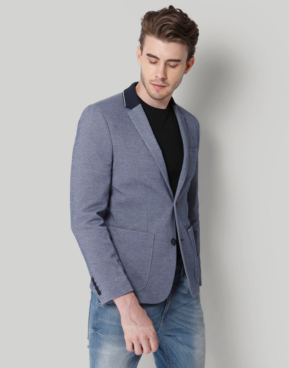 Blue Double Button Blazer