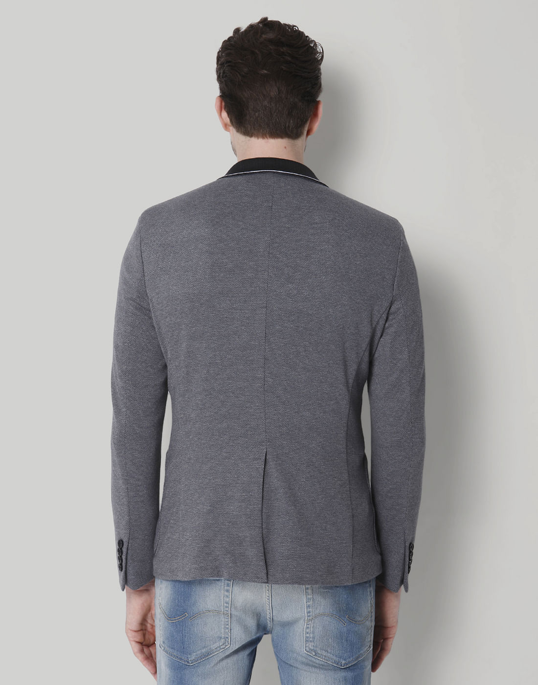Dark Grey Double Button Blazer