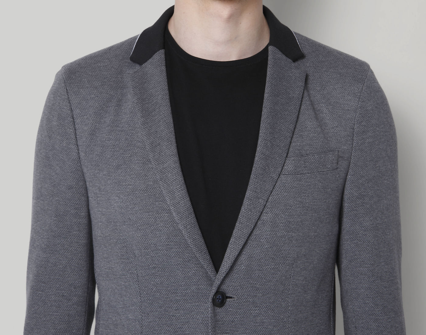 Dark Grey Double Button Blazer