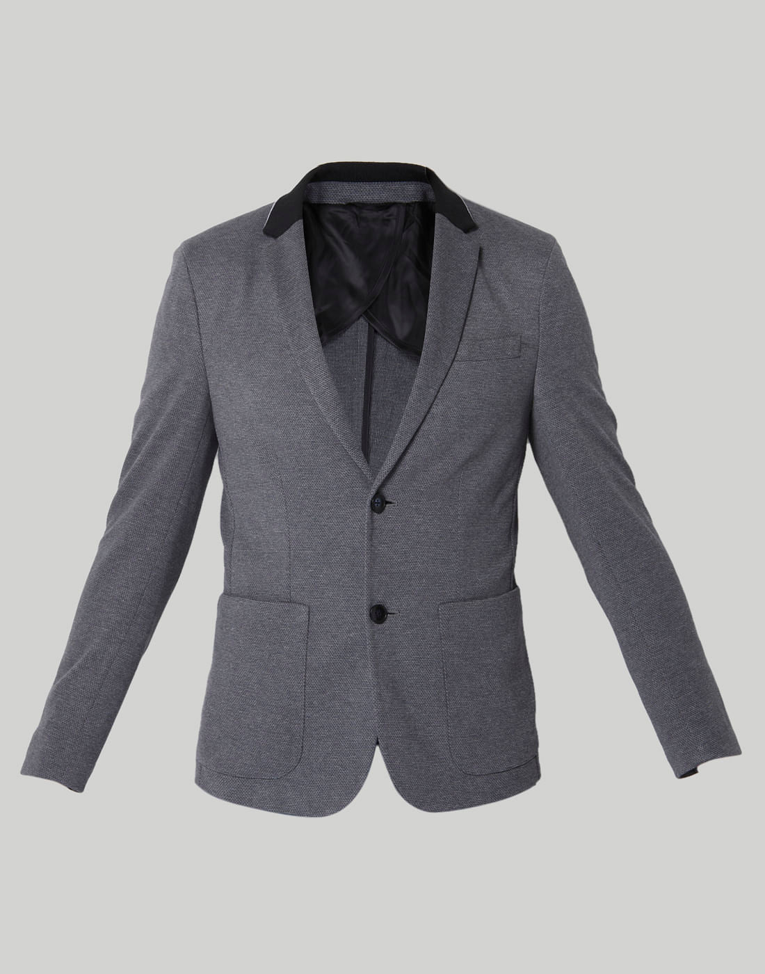 Dark Grey Double Button Blazer