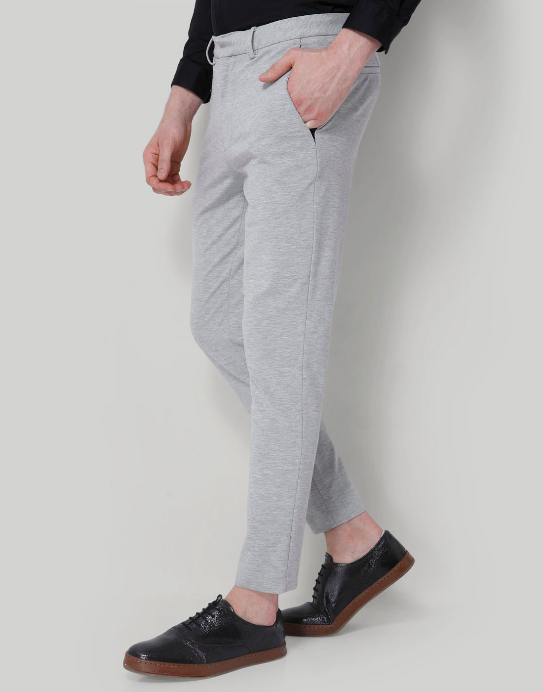 Light Grey Slim Fit Trousers