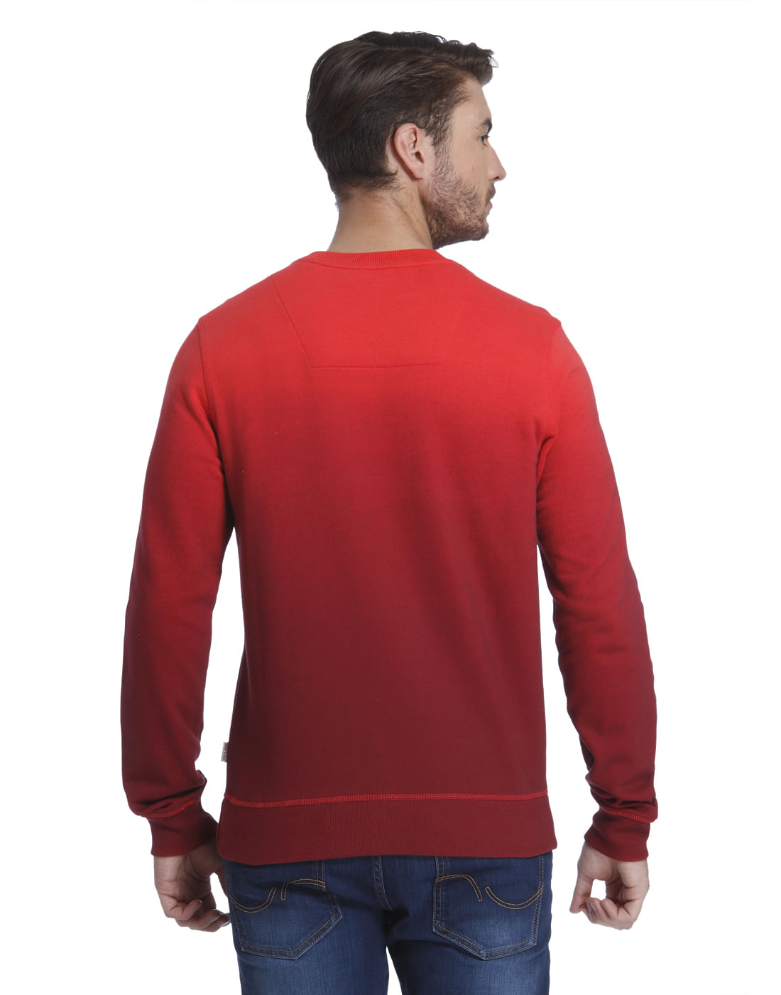 Red Text Print Sweatshirt