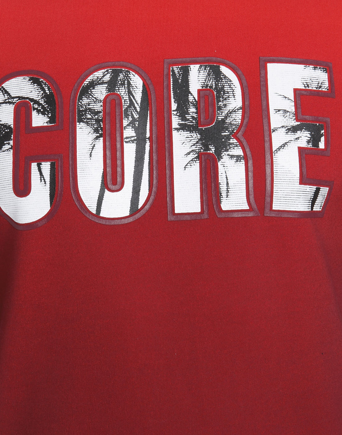 Red Text Print Sweatshirt