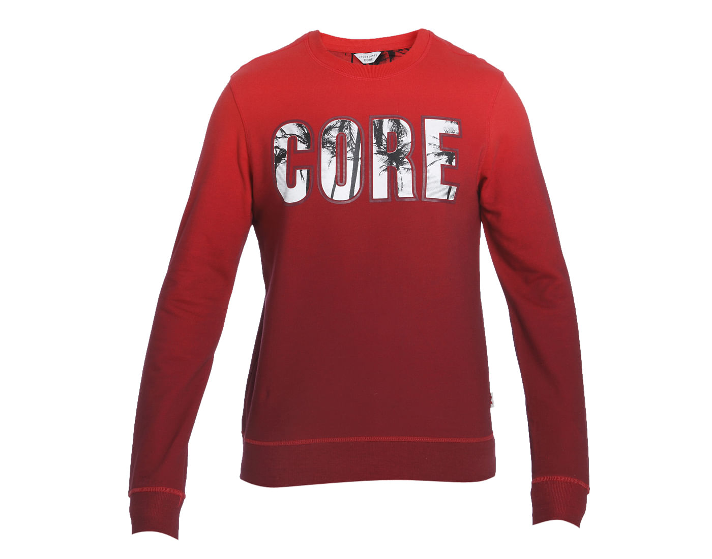 Red Text Print Sweatshirt