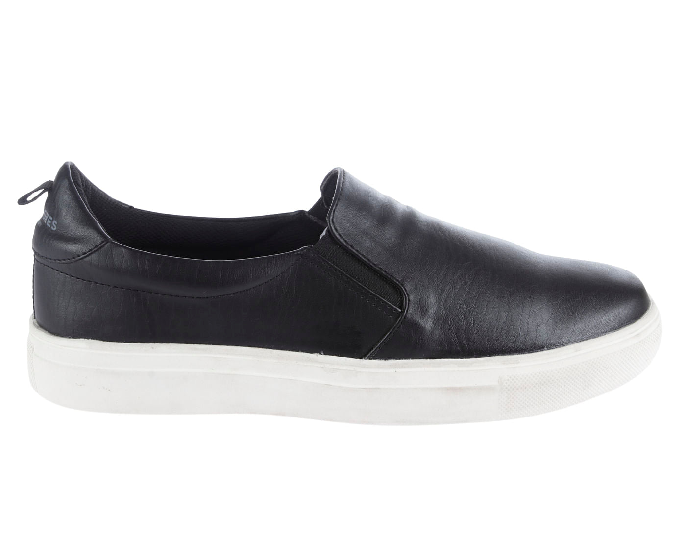 Black Pu Slip On Sneakers