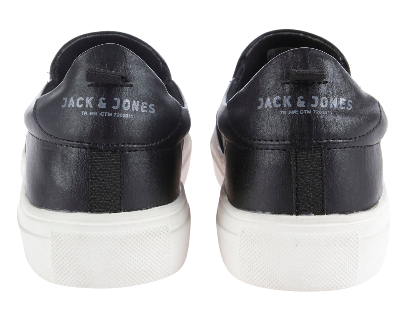 Black Pu Slip On Sneakers