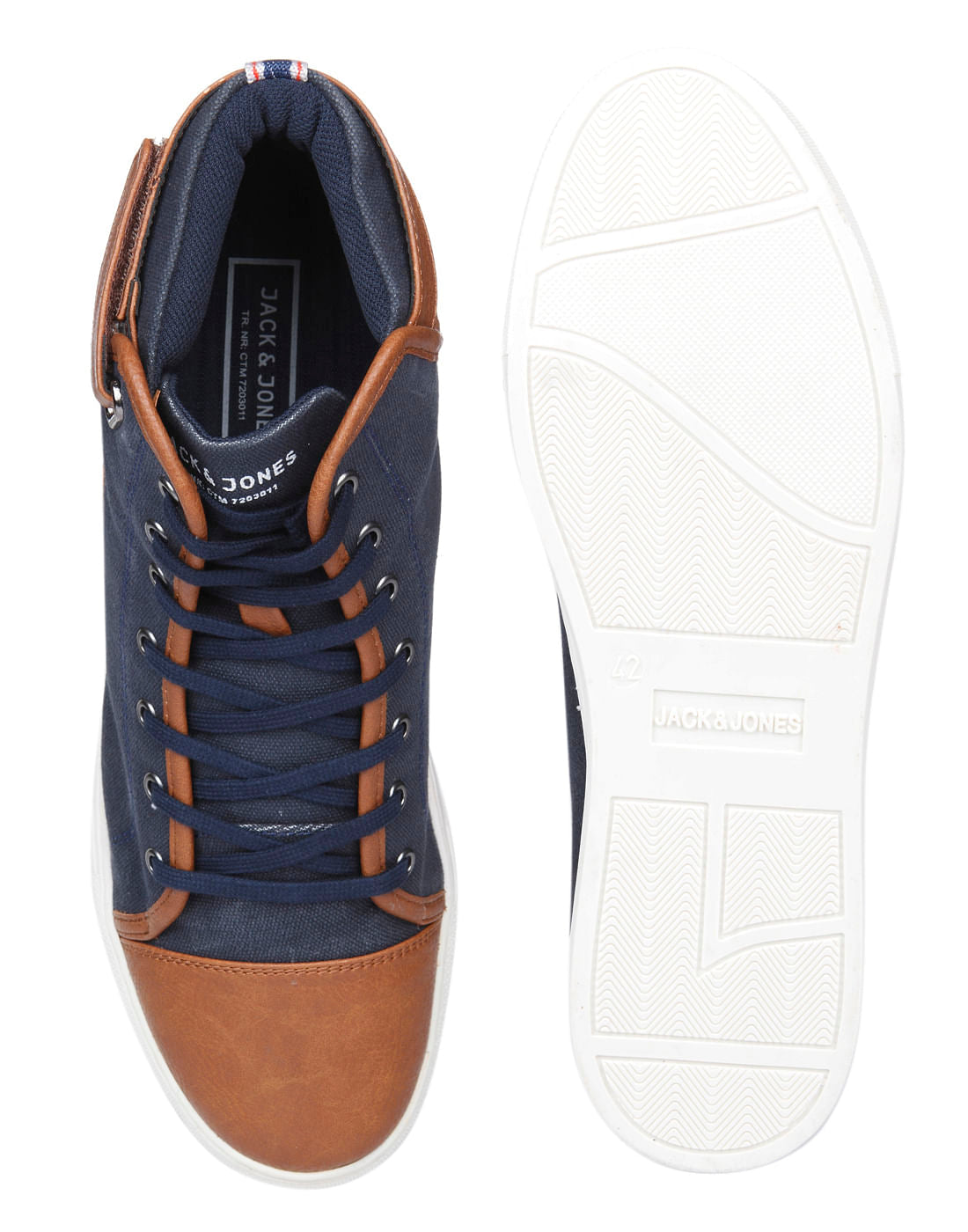 Blue Two Toned High Top Sneakers