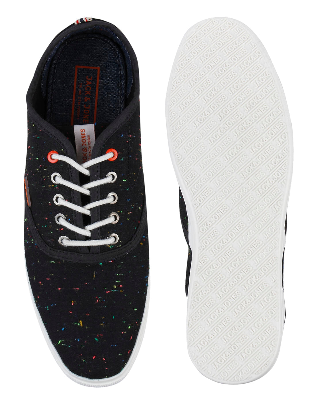 Black Colour Splash Sneakers
