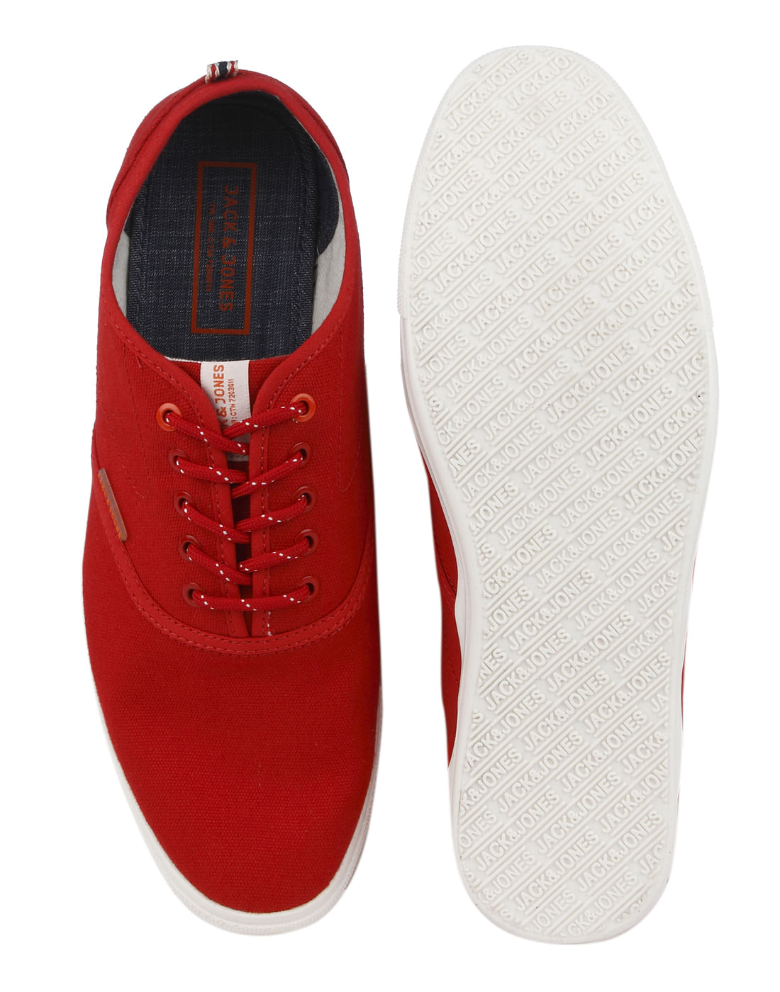 Bright Red Solid Sneakers