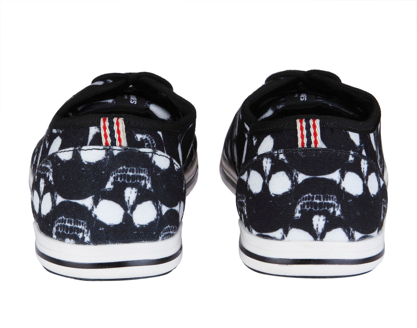 Blue Skull Print Sneakers