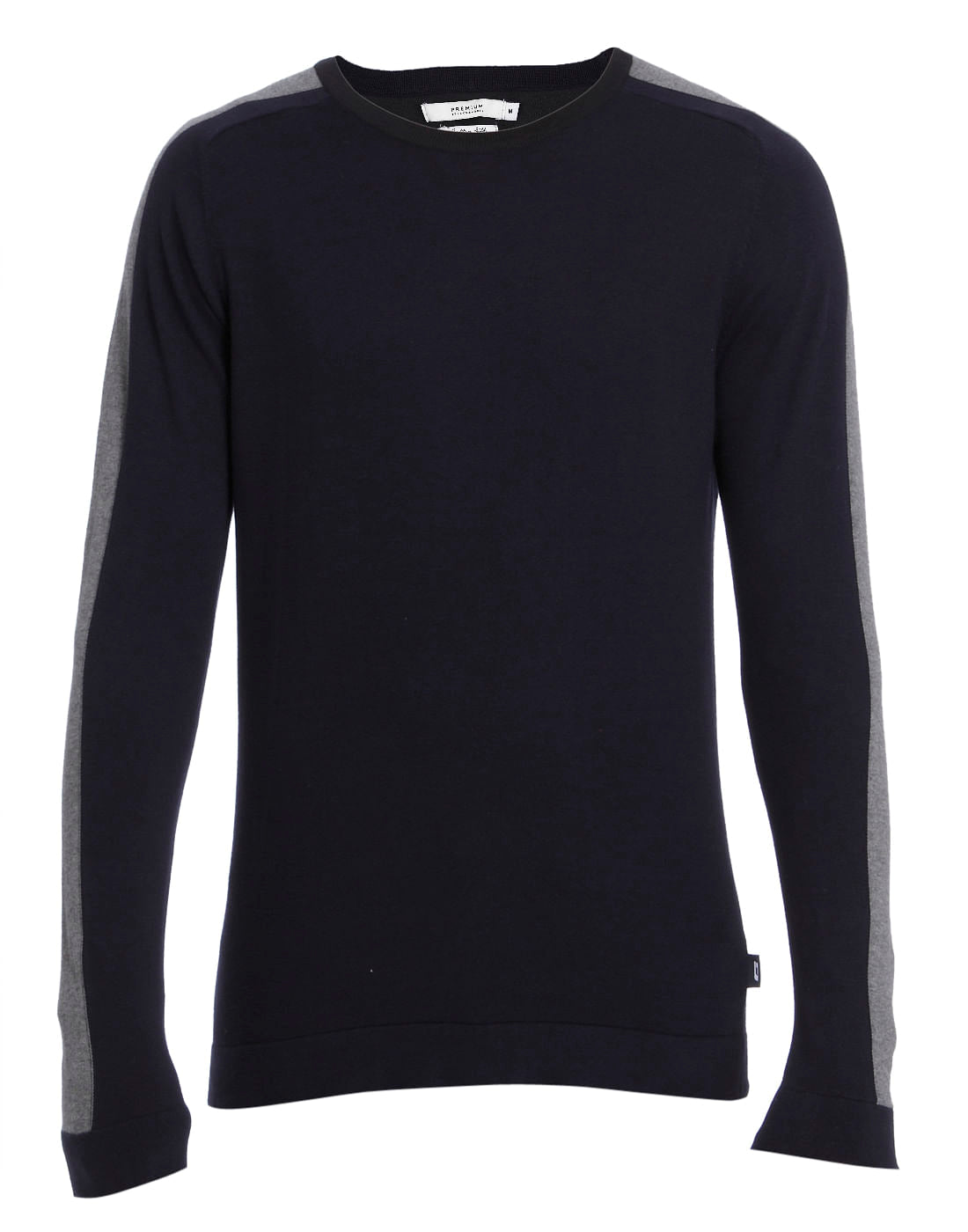 Blue Colourblocked Pullover