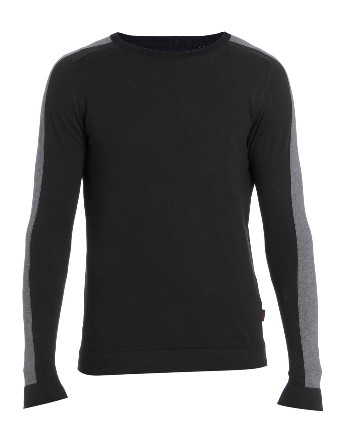 Black Colourblocked Pullover