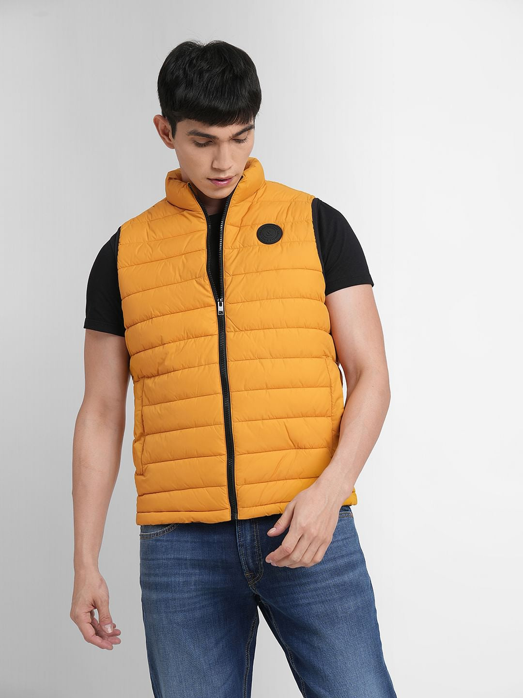 Yellow Puffer Vest Jacket